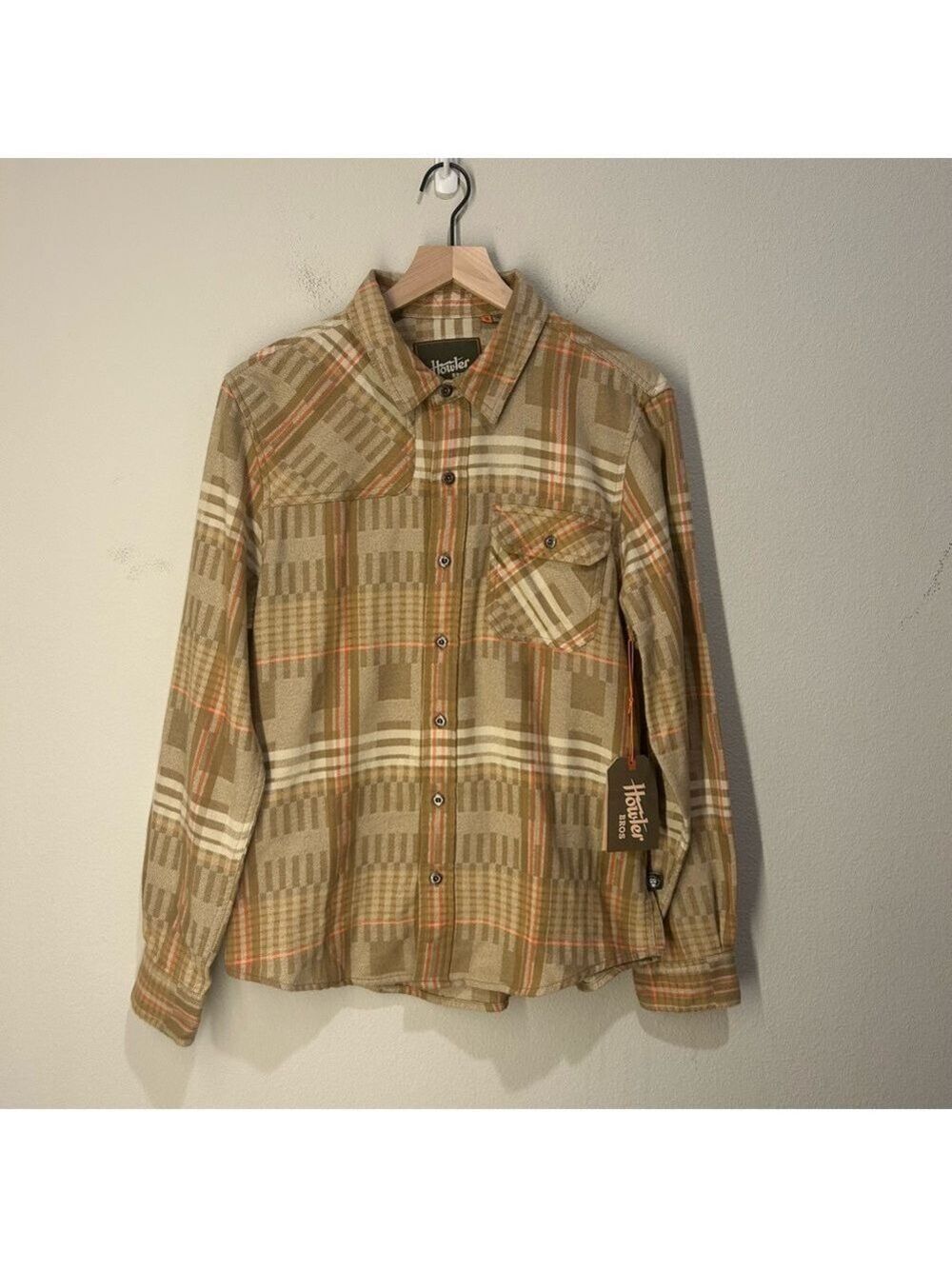 Howler Brothers Harker’s Flannel Shirt M – Conor Plaid Natural – NWT
